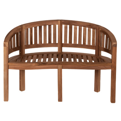 Bench 2-seater Capo Hm9538 Teak Wood In Natural Color 121x59x86hcm.