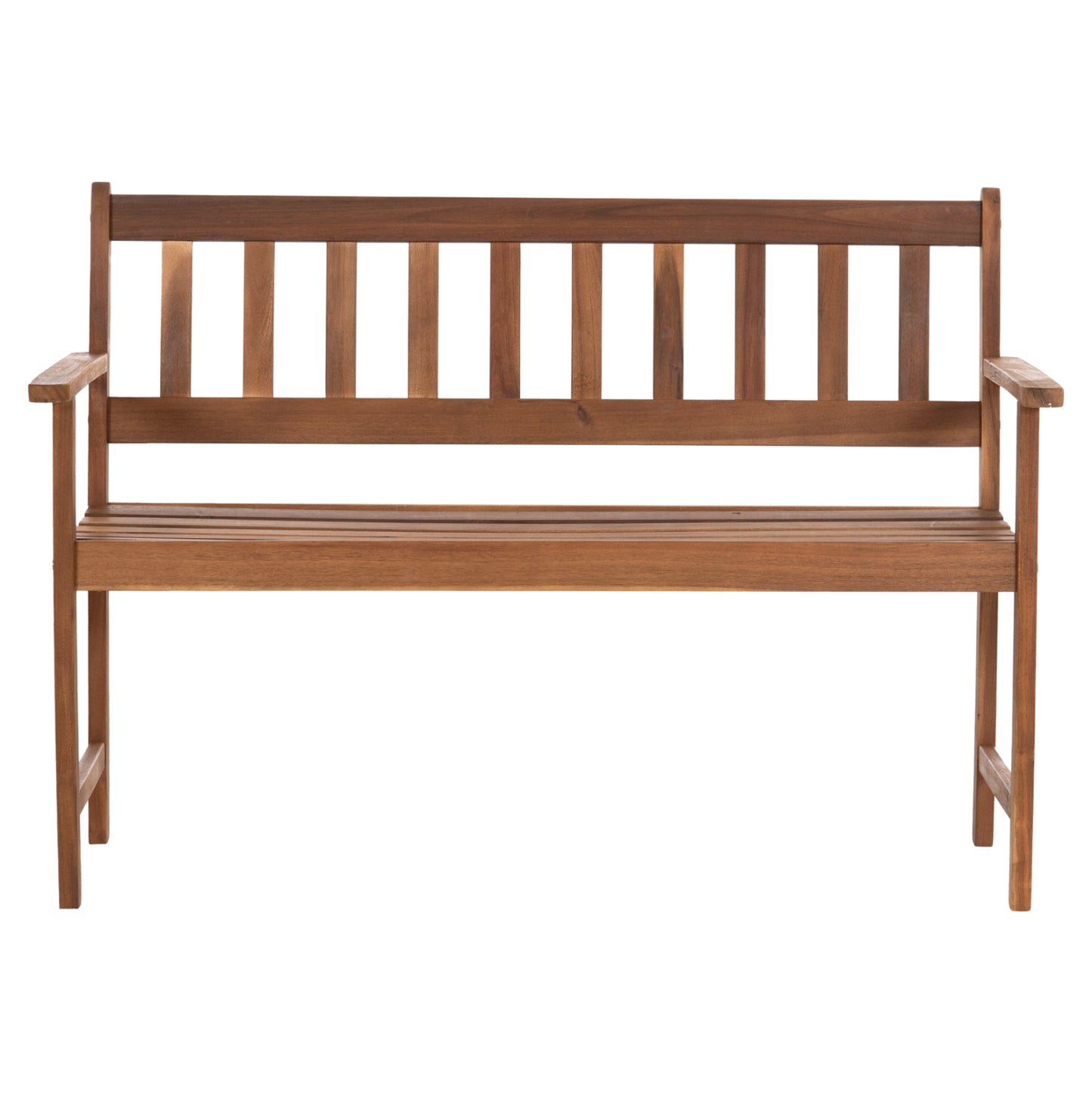 Outdoor Bench 2-seater Fornel Hm6546 Acacia Wood In Natural Color 122x56x85hcm.