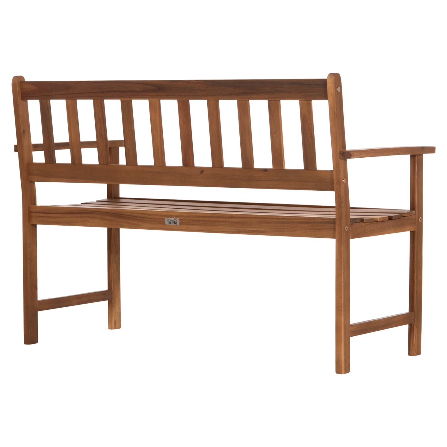 Outdoor Bench 2-seater Fornel Hm6546 Acacia Wood In Natural Color 122x56x85hcm.
