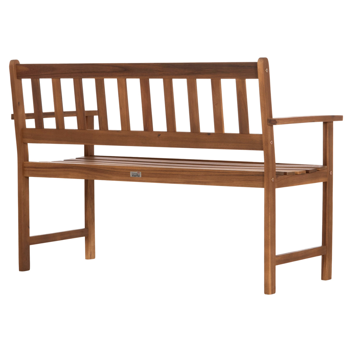 Outdoor Bench 2-seater Fornel Hm6546 Acacia Wood In Natural Color 122x56x85hcm.