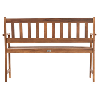 Outdoor Bench 2-seater Fornel Hm6546 Acacia Wood In Natural Color 122x56x85hcm.