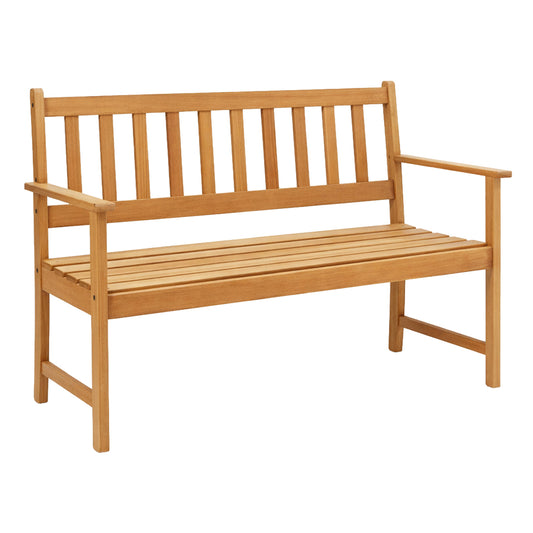 Outdoor Bench 2-seater Fornel Hm6546 Acacia Wood In Natural Color 122x57x85hcm.