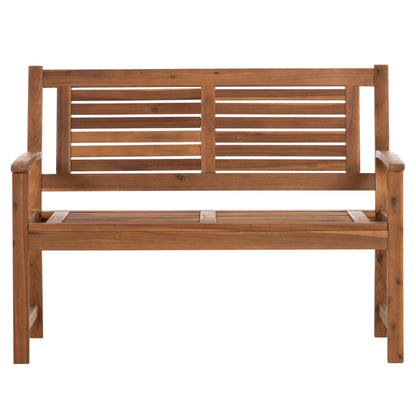 Outdoor Bench 2-seater Danny Hm6547 Acacia Wood In Natural Color 122x60x92hcm