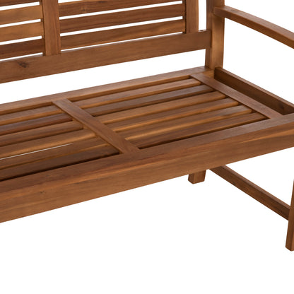Outdoor Bench 2-seater Danny Hm6547 Acacia Wood In Natural Color 122x60x92hcm