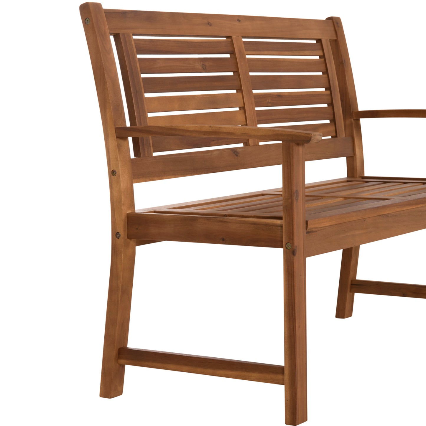 Outdoor Bench 2-seater Danny Hm6547 Acacia Wood In Natural Color 122x60x92hcm