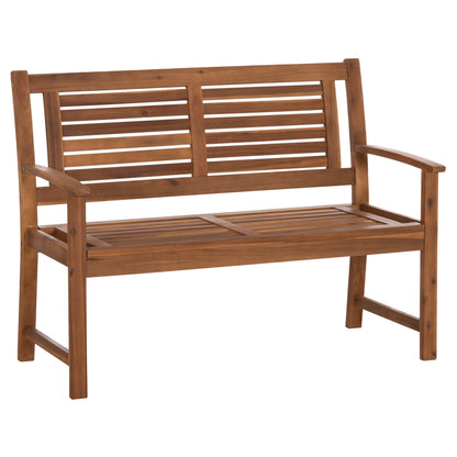 Outdoor Bench 2-seater Danny Hm6547 Acacia Wood In Natural Color 122x60x92hcm