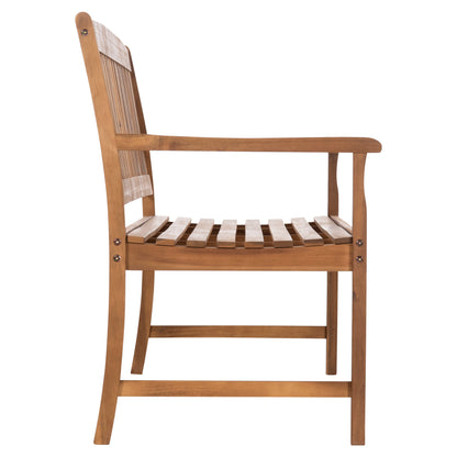 Outdoor Bench 3-seater George Hm6548 Acacia Wood In Natural Color 160x62x90hcm
