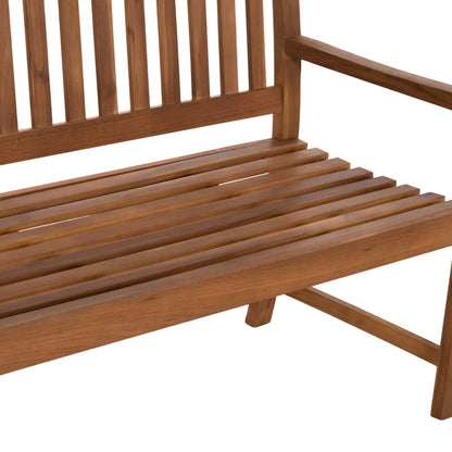 Outdoor Bench 3-seater George Hm6548 Acacia Wood In Natural Color 160x62x90hcm
