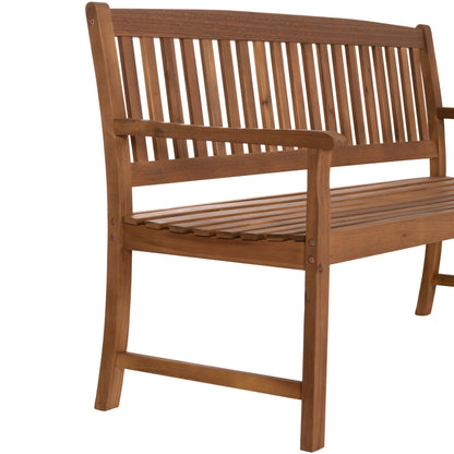 Outdoor Bench 3-seater George Hm6548 Acacia Wood In Natural Color 160x62x90hcm