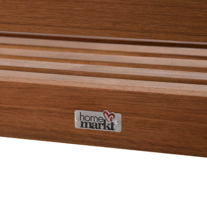 Outdoor Bench 3-seater George Hm6548 Acacia Wood In Natural Color 160x62x90hcm