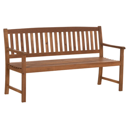 Outdoor Bench 3-seater George Hm6548 Acacia Wood In Natural Color 160x62x90hcm