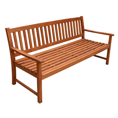 Outdoor Bench 3-seater George Hm6548 Acacia Wood In Natural Color 160x64x90hcm