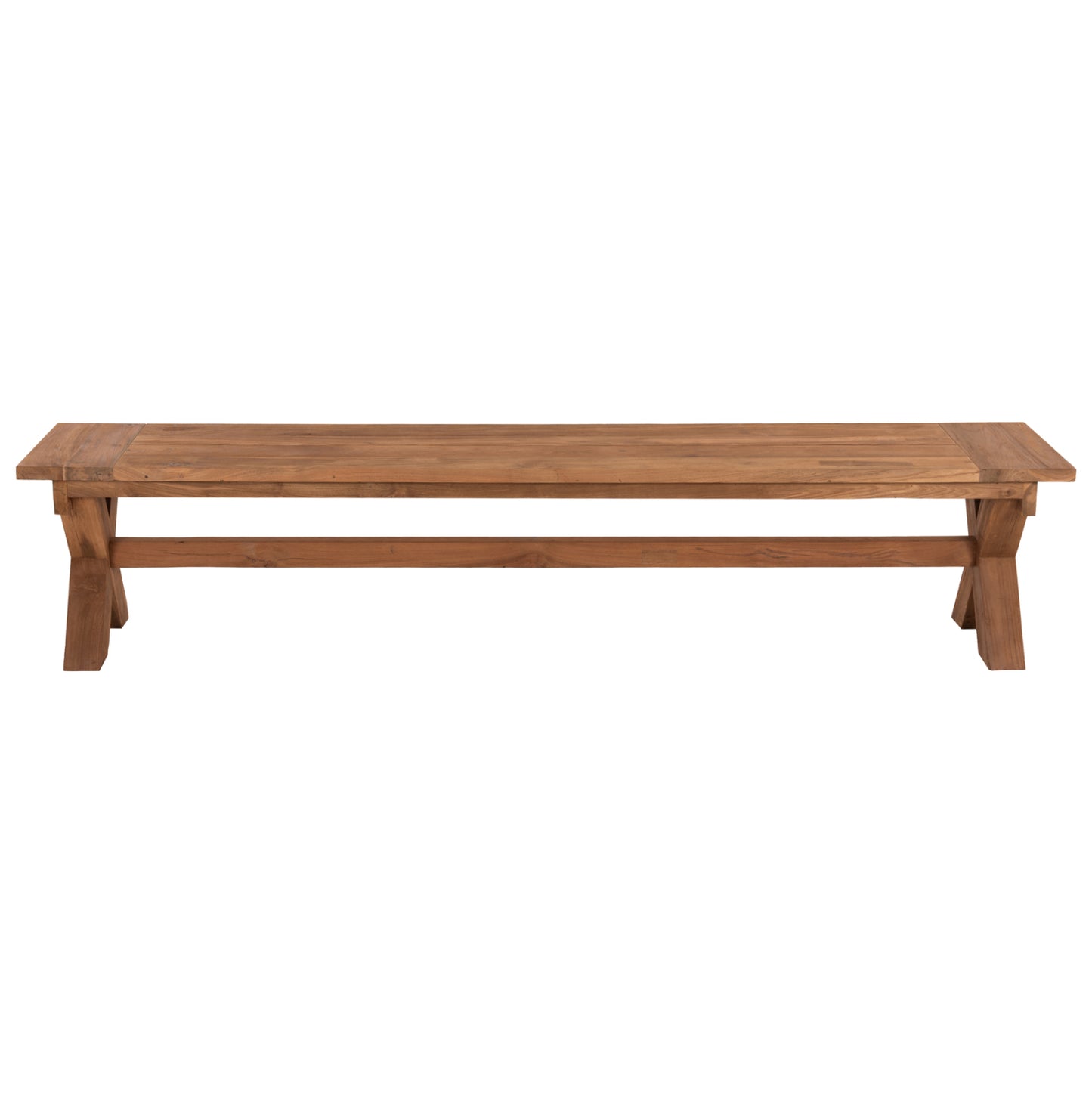 Outdoor Bench Hm9564 Recycled Teak Wood In Natural Color 220x40x45hcm.