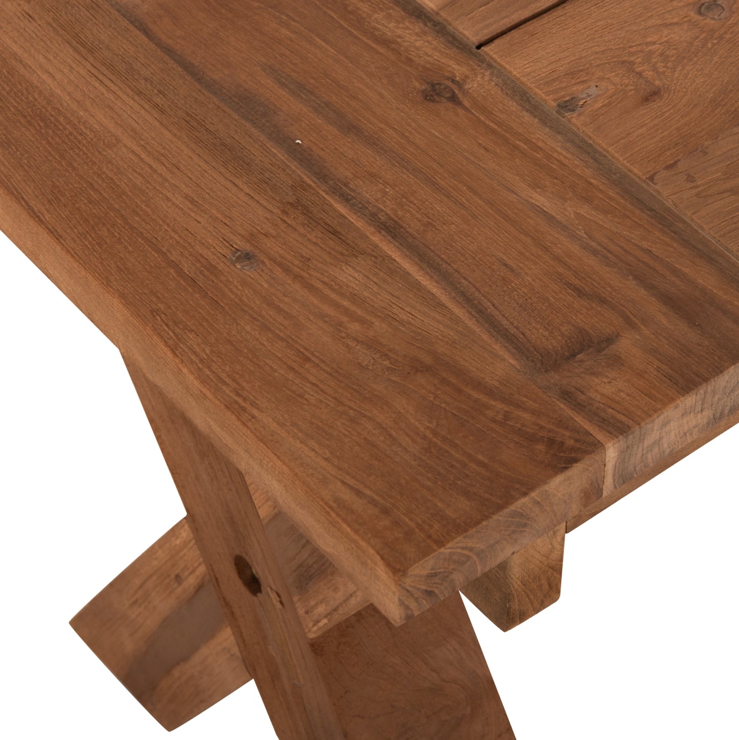 Outdoor Bench Hm9564 Recycled Teak Wood In Natural Color 220x40x45hcm.