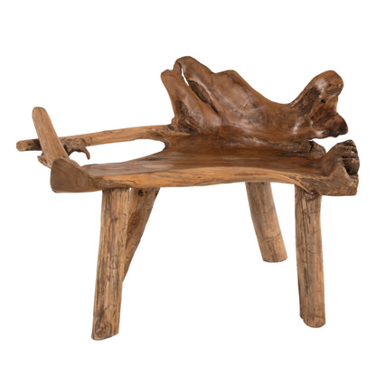 Bench Hm9348 Solid Teak Natural Color 120x88x80 Cm.