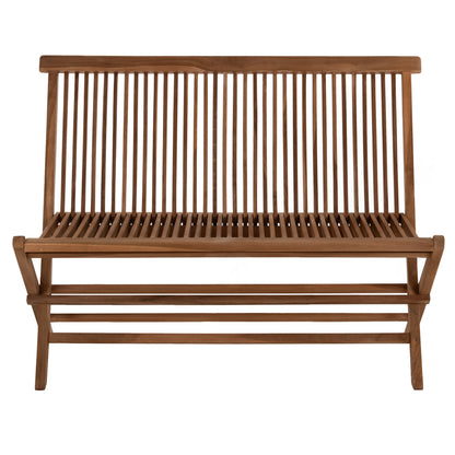 Bench Kendall Hm9541 Foldable Made Of Teak Wood In Natural Color 120x62x89hcm.