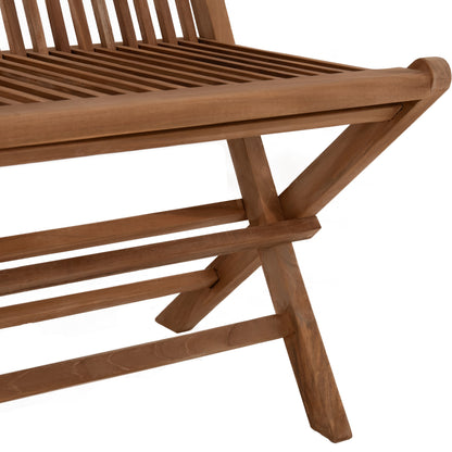 Bench Kendall Hm9541 Foldable Made Of Teak Wood In Natural Color 120x62x89hcm.