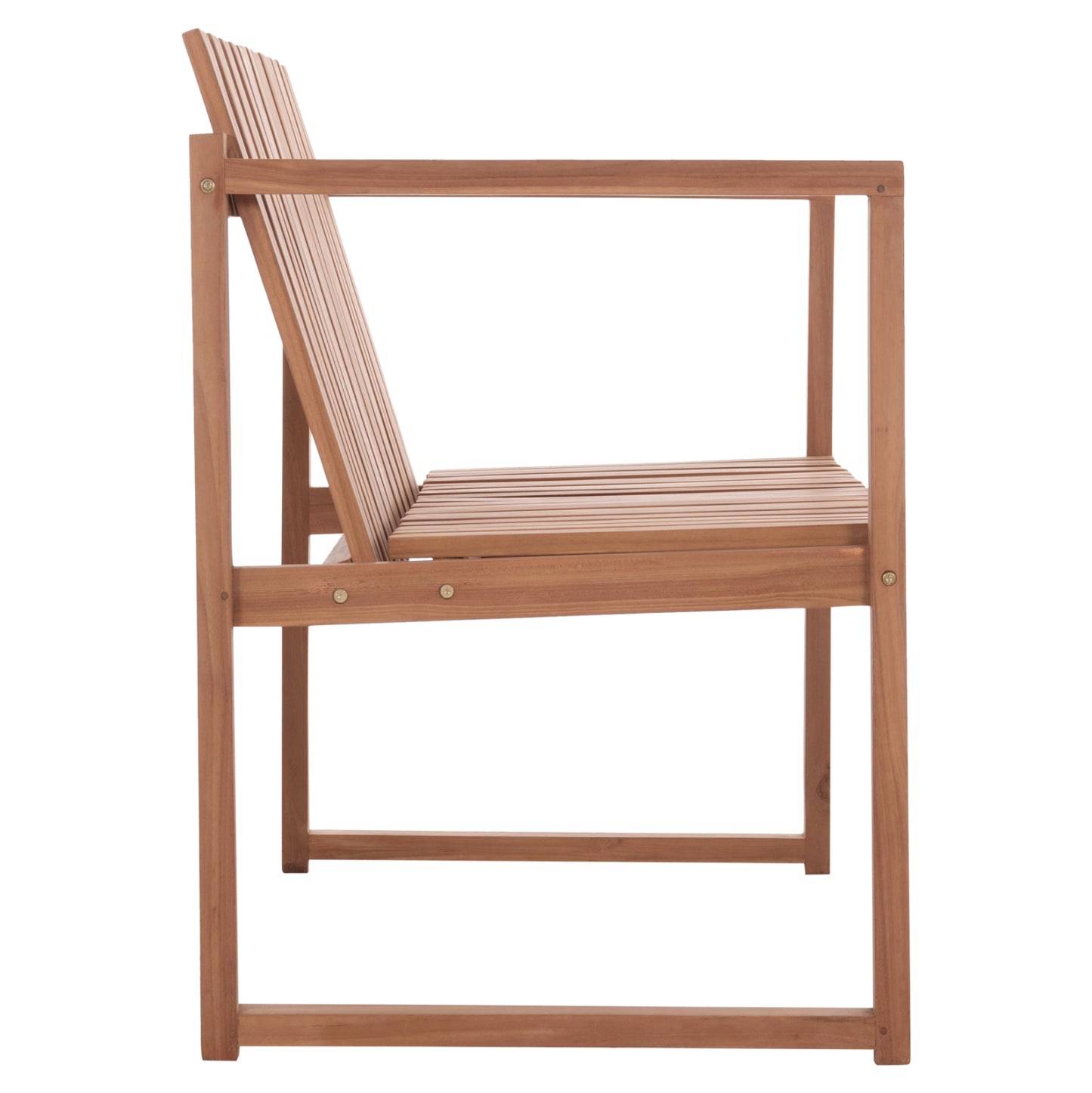 Outdoor Bench 2-seater Ved Hm18124 Teak Wood In Natural Color 130x60x86hcm.