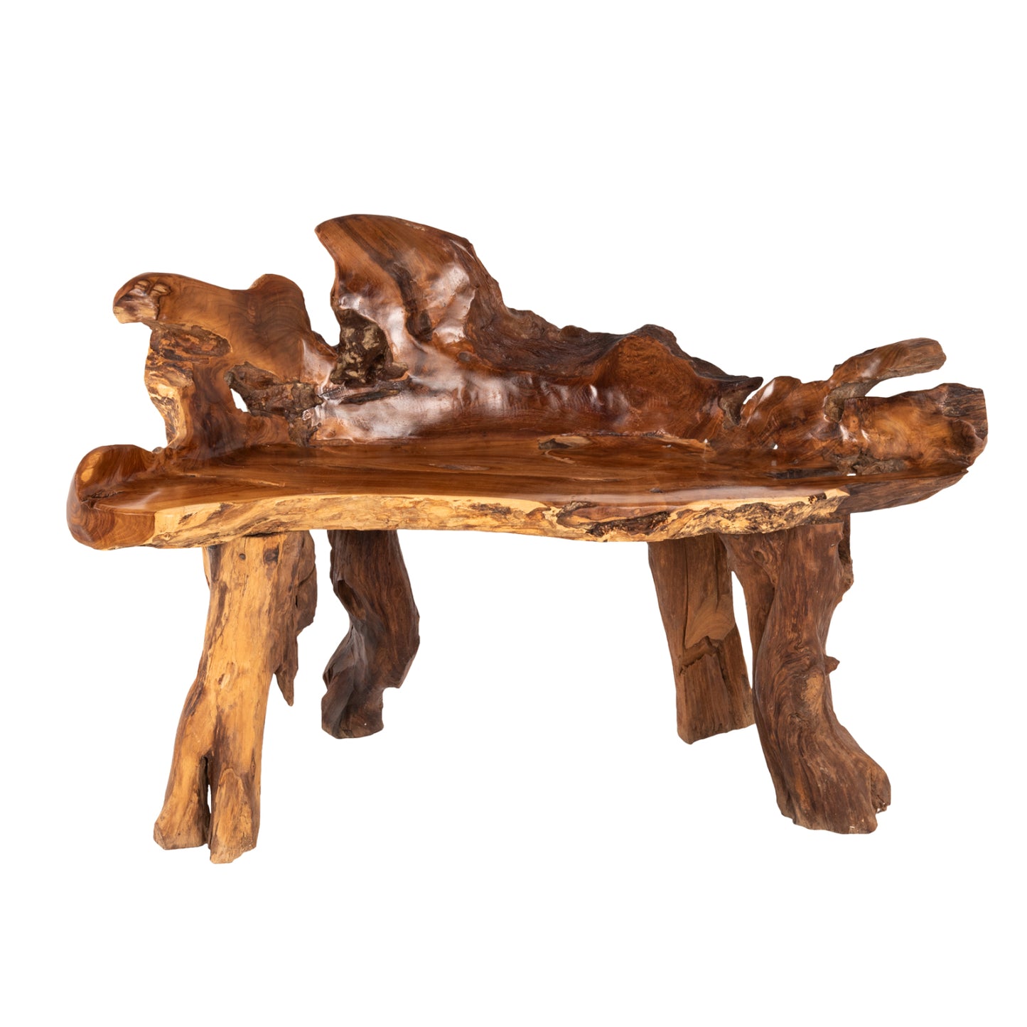 Bench Hm9398 Solid Teak Natural Color 130x52x80Ηcm.