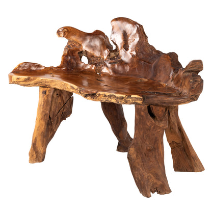 Bench Hm9398 Solid Teak Natural Color 130x52x80Ηcm.
