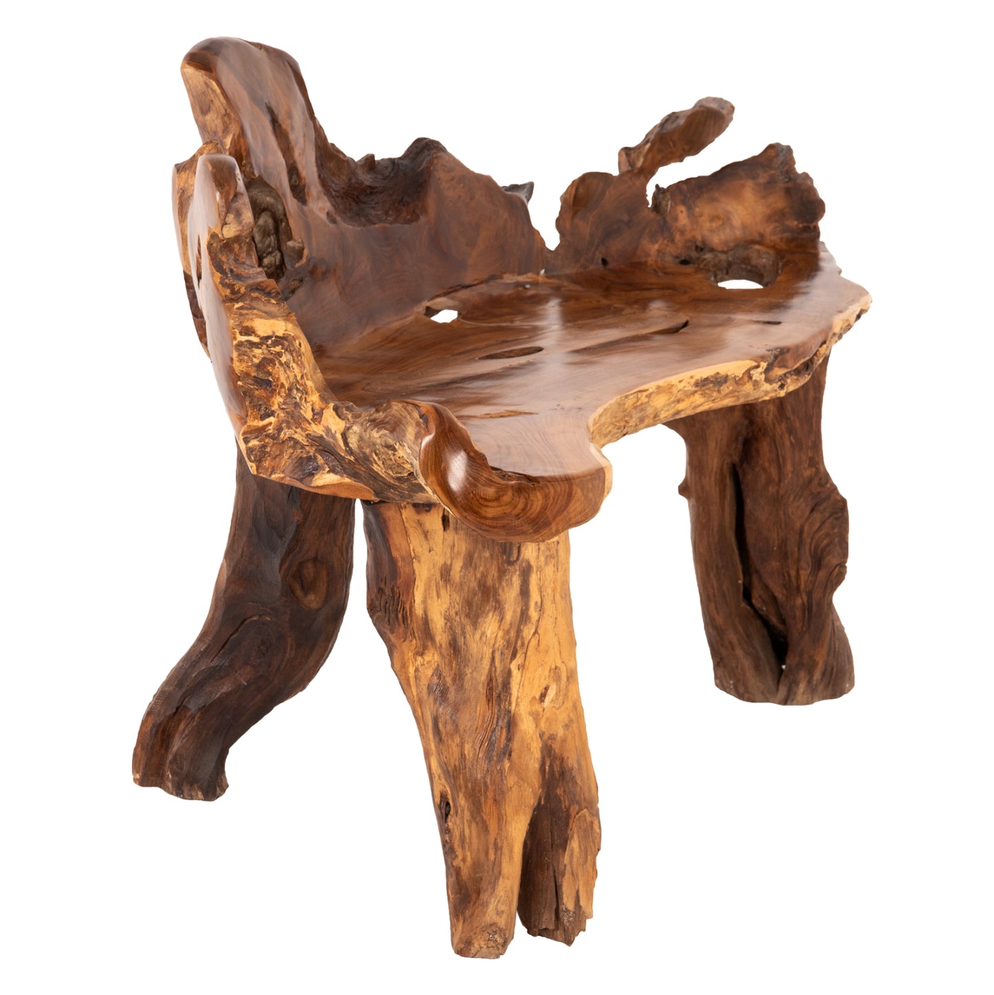 Bench Hm9398 Solid Teak Natural Color 130x52x80Ηcm.