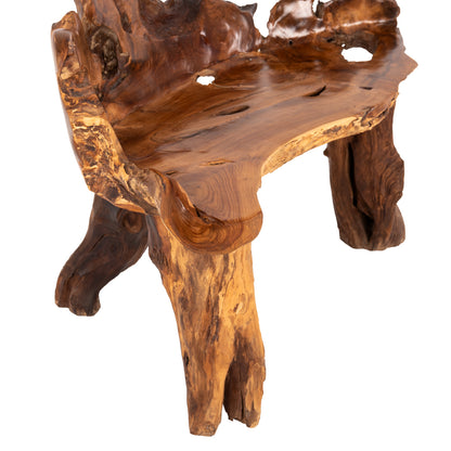 Bench Hm9398 Solid Teak Natural Color 130x52x80Ηcm.