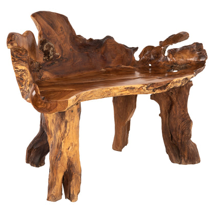 Bench Hm9398 Solid Teak Natural Color 130x52x80Ηcm.