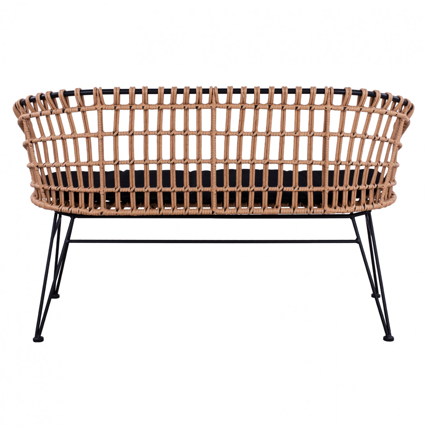 Metallic Bence Allegra Hm5692 With Wicker Black-beige 124x57x77cm