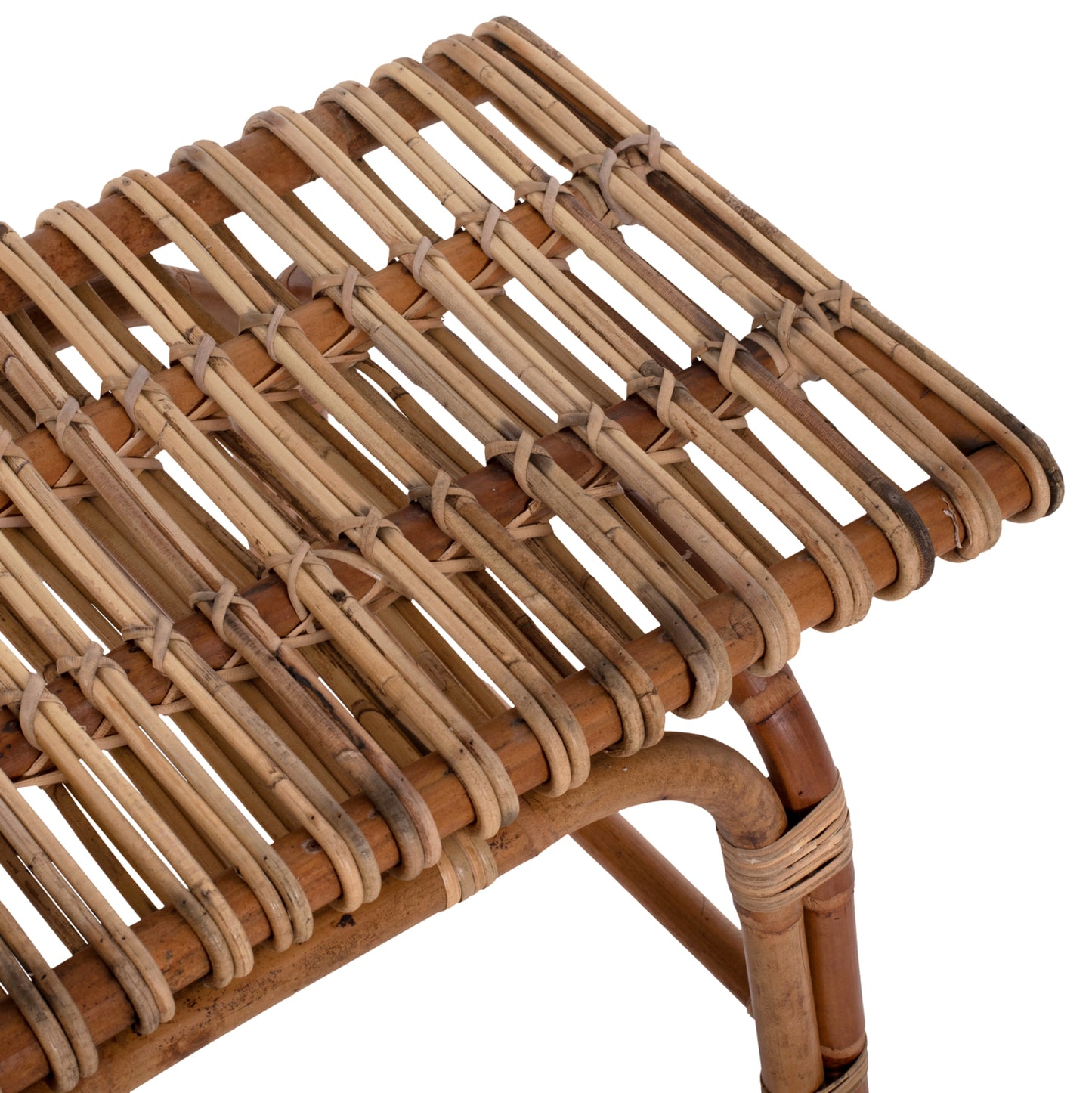 Bench Made Of Rattan Natural Color 90x42x48hcm.hm9480
