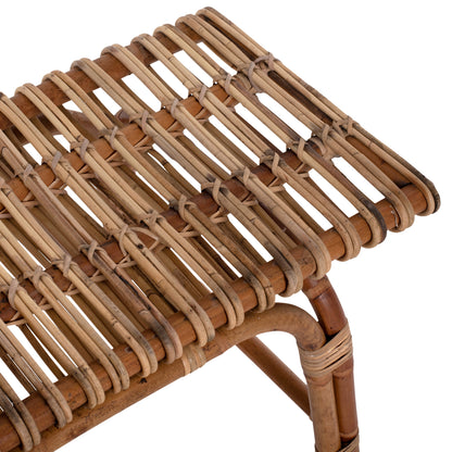 Bench Made Of Rattan Natural Color 90x42x48hcm.hm9480