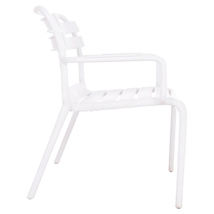 Polypropylene 2-seater Bench Korver Hm6332.01 White 113x65x76hcm.