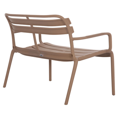 Polypropylene 2-seater Bench Korver Hm6332.04 Cappuccino 113x65x76hcm.