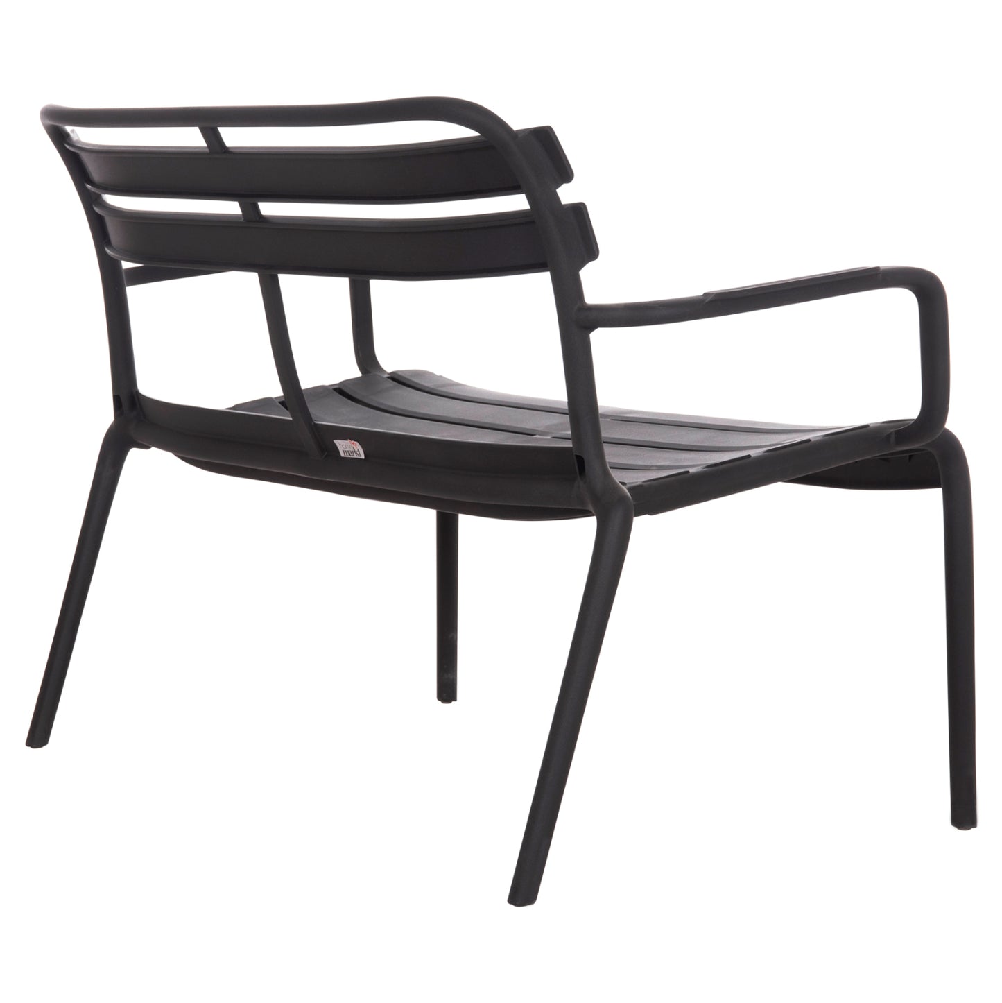 Polypropylene 2-seater Bench Korver Hm6332.02 Black 113x65x76hcm.