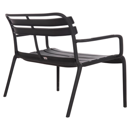 Polypropylene 2-seater Bench Korver Hm6332.02 Black 113x65x76hcm.