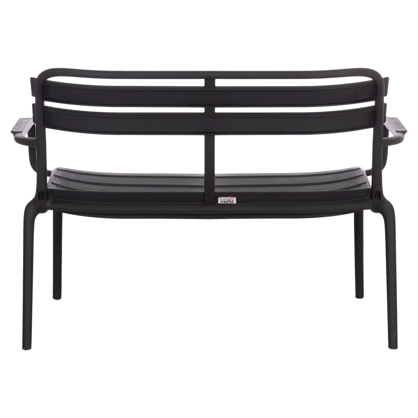 Polypropylene 2-seater Bench Korver Hm6332.02 Black 113x65x76hcm.