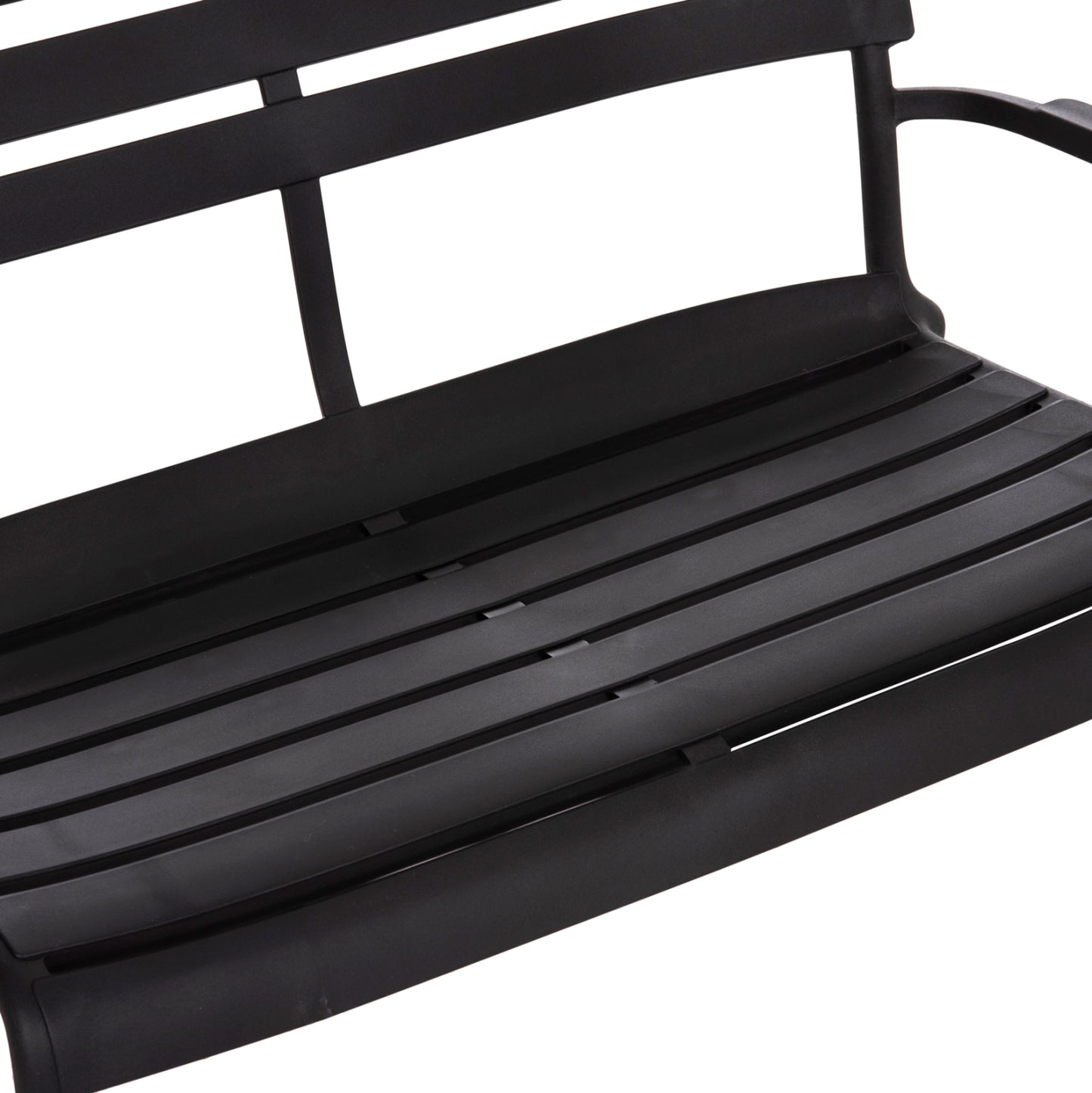Polypropylene 2-seater Bench Korver Hm6332.02 Black 113x65x76hcm.