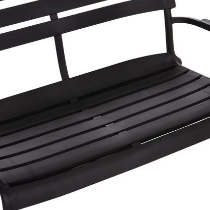 Polypropylene 2-seater Bench Korver Hm6332.02 Black 113x65x76hcm.