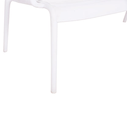 Polypropylene 2-seater Bench Korver Hm6332.01 White 113x65x76hcm.