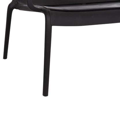 Polypropylene 2-seater Bench Korver Hm6332.02 Black 113x65x76hcm.