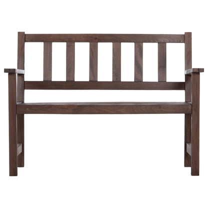 2-seater Bench Naxos Fb95407 Impregnated Beech Wood In Walnut Color 110x68x84hcm