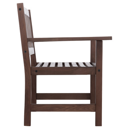 2-seater Bench Naxos Fb95407 Impregnated Beech Wood In Walnut Color 110x68x84hcm