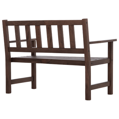 2-seater Bench Naxos Fb95407 Impregnated Beech Wood In Walnut Color 110x68x84hcm