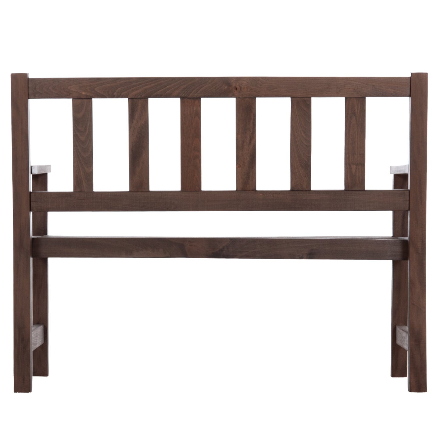 2-seater Bench Naxos Fb95407 Impregnated Beech Wood In Walnut Color 110x68x84hcm