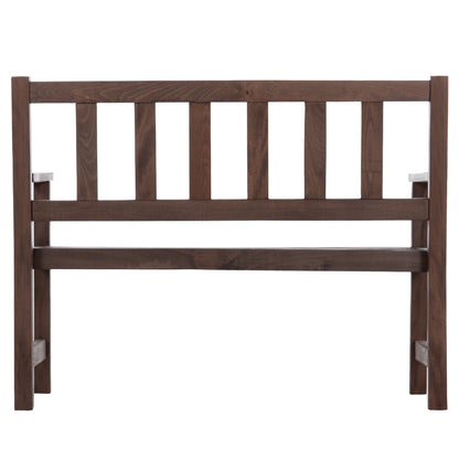 2-seater Bench Naxos Fb95407 Impregnated Beech Wood In Walnut Color 110x68x84hcm