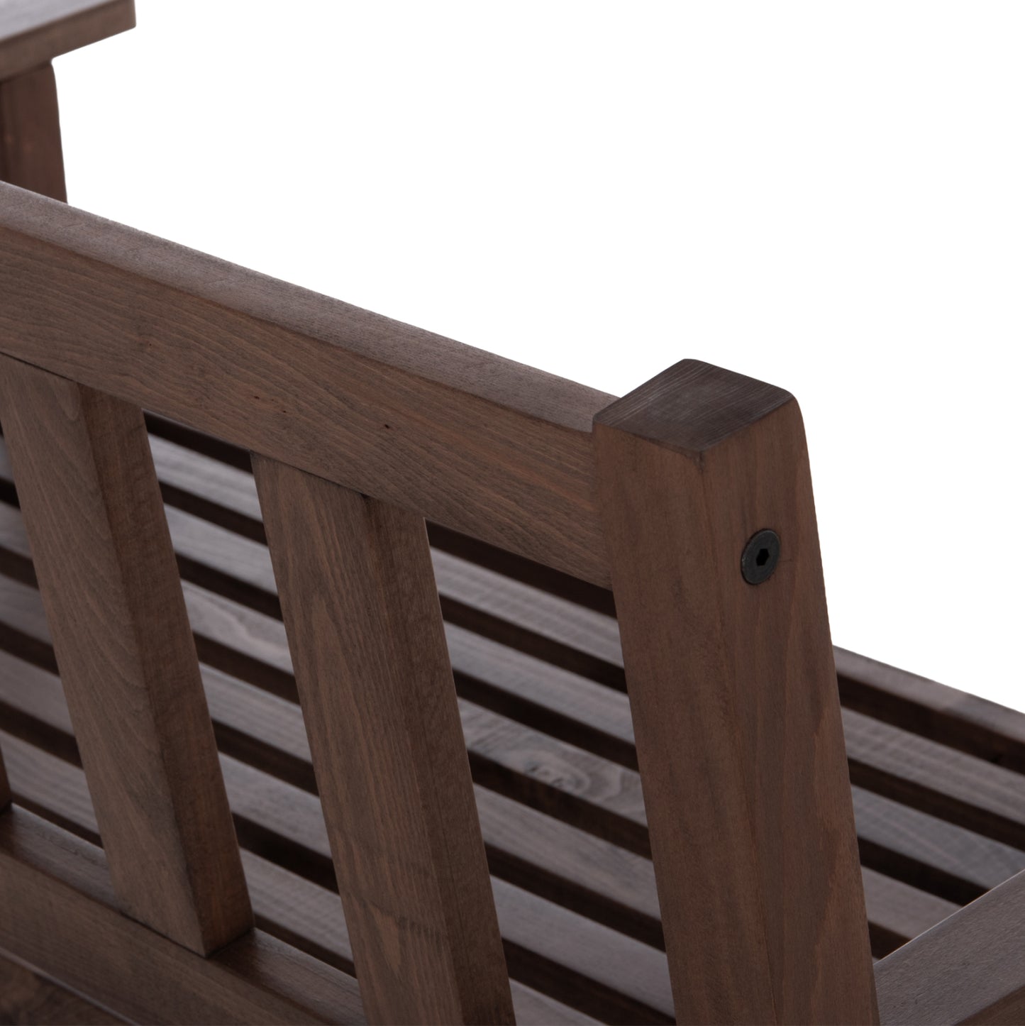 2-seater Bench Naxos Fb95407 Impregnated Beech Wood In Walnut Color 110x68x84hcm