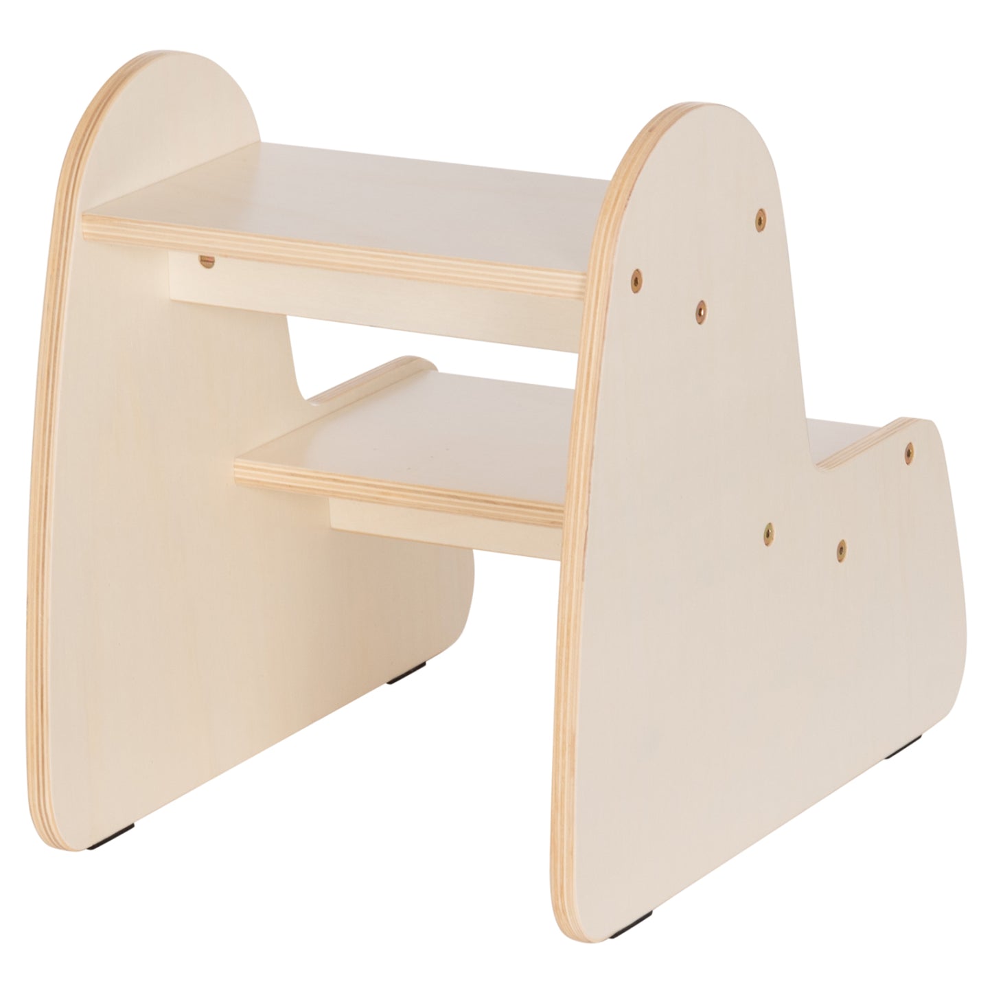 Kids' Step Stool Ricki Hm18340.01 Mdf & Plywood In Natural 33x43.5x40.5hcm.