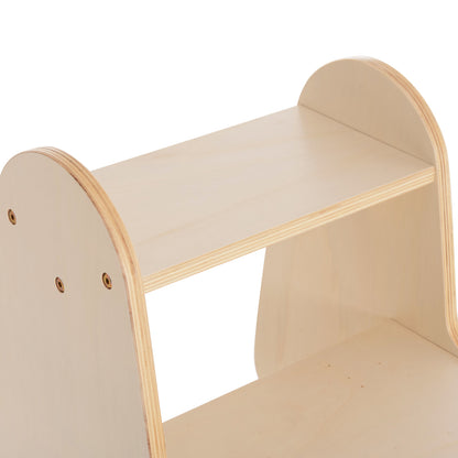 Kids' Step Stool Ricki Hm18340.01 Mdf & Plywood In Natural 33x43.5x40.5hcm.