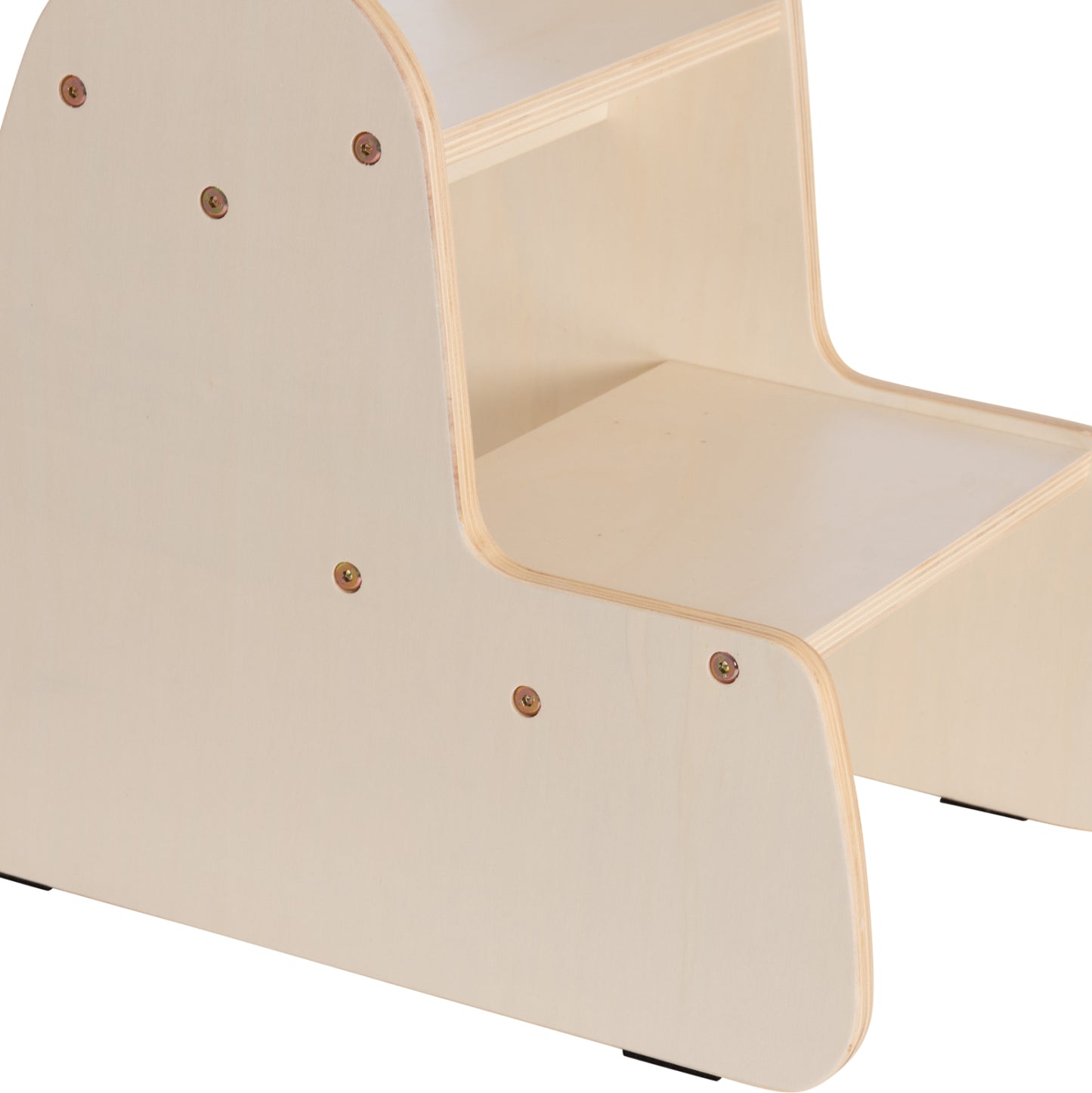 Kids' Step Stool Ricki Hm18340.01 Mdf & Plywood In Natural 33x43.5x40.5hcm.