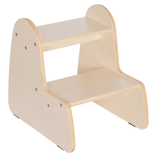 Kids' Step Stool Ricki Hm18340.01 Mdf & Plywood In Natural 33x43.5x40.5hcm.