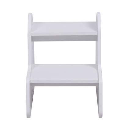 Kids' Step Stool Ricki Hm18340.03 Mdf & Plywood In White 33x43.5x40.5hcm.